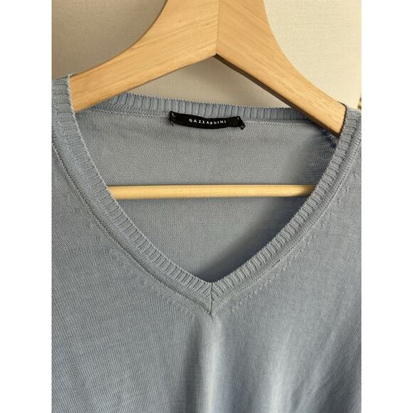 Made In Italy Cotton Extra Fine Blue Sweater L Preppy Coastal Old Money Summer - Picture 5 of 13